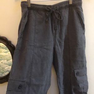 Cloth & Stone Gray drawstring pants